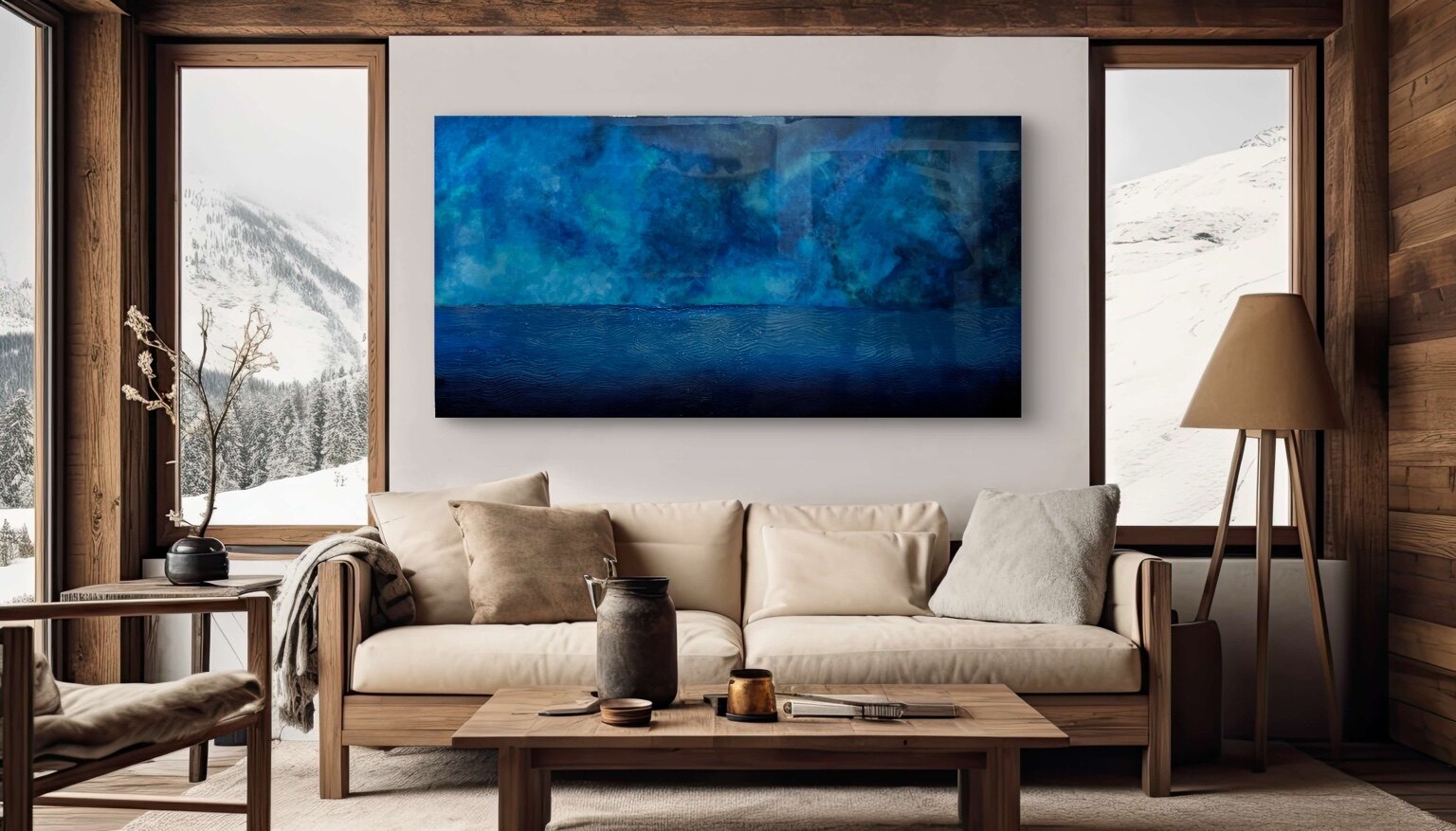 Midnight Currents, alternate view 2, an original painting by Tara Zarabi