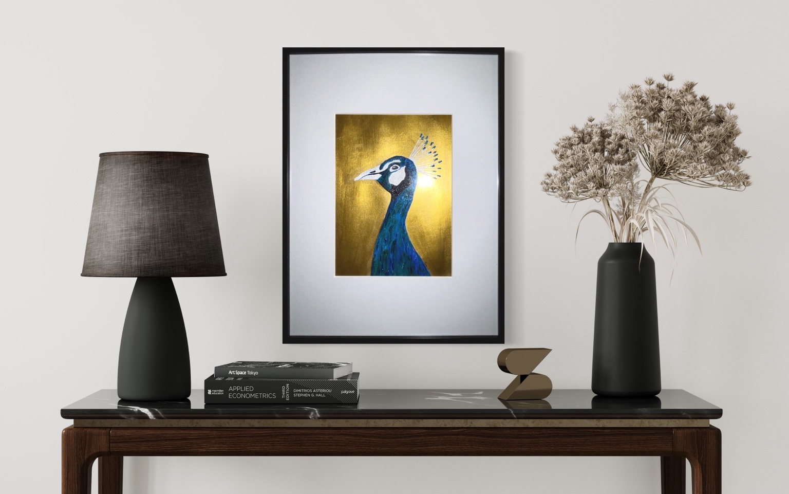 Golden Peacock, an original artwork by Tara Zarabi