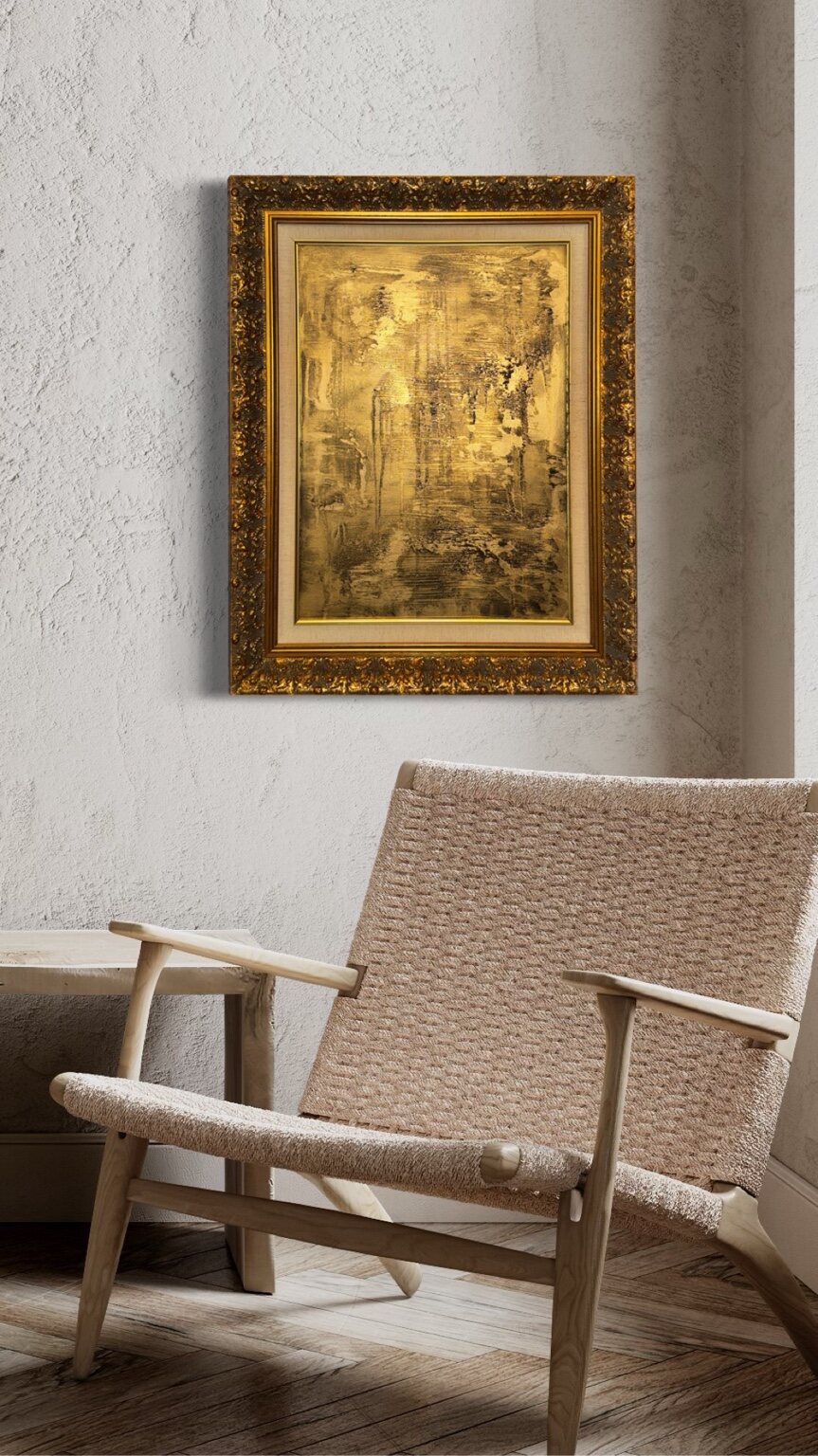 Gilded Memory, alternate view 2, an original painting by Tara Zarabi