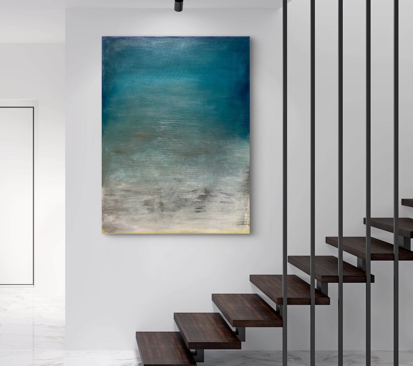 Sea Glass Reverie, alternate view 3, an original painting by Tara Zarabi