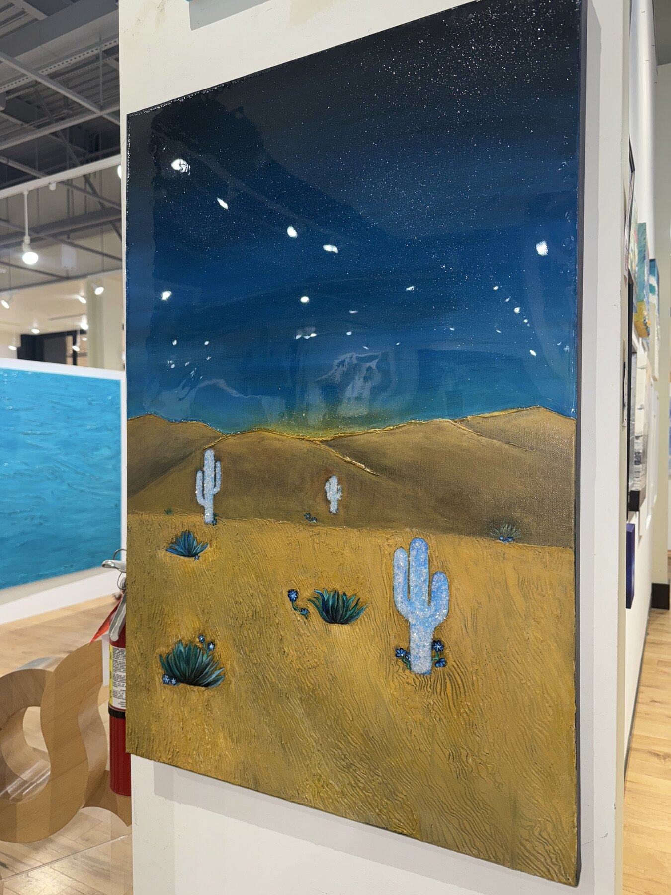 Starry Desert Morning, an original painting by Tara Zarabi