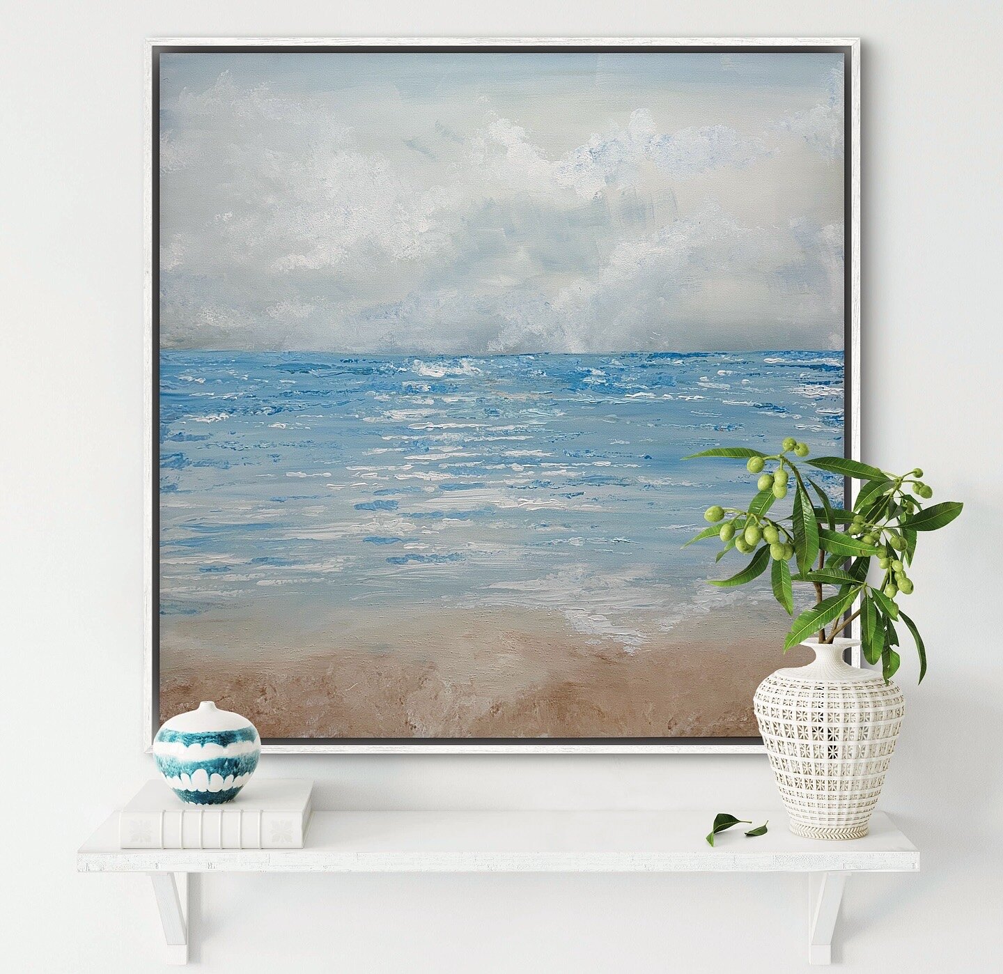 Where Sky Meets Sea, an original painting by Tara Zarabi